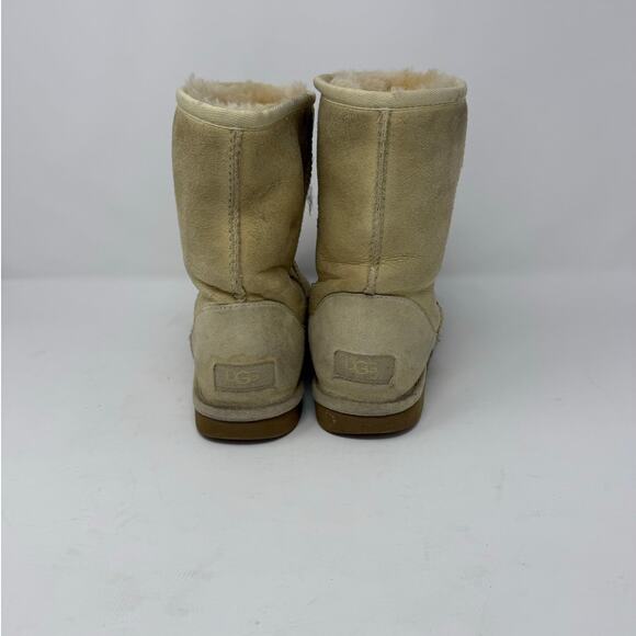 Ladies SZ 6 Ugg Beige Suede/Sheepskin Lined Boot - Picture 4 of 7